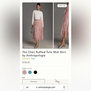 Like New! Anthropologie Midi Ruffle Shirt - L